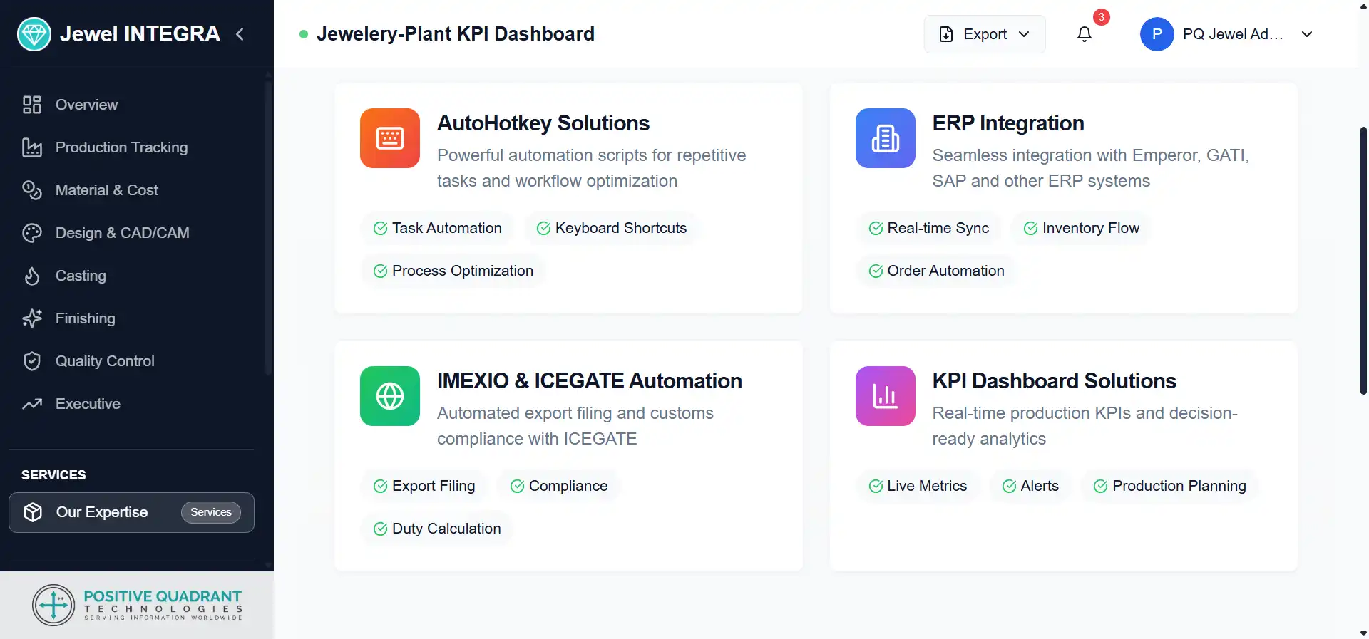 ERP Integration and PQ Offerings
